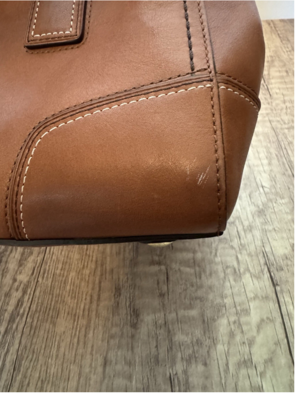 Vintage Coach Hamptons Carryall 11047 Cognac Leather Shoulder Tote Classic - Picture 7 of 16
